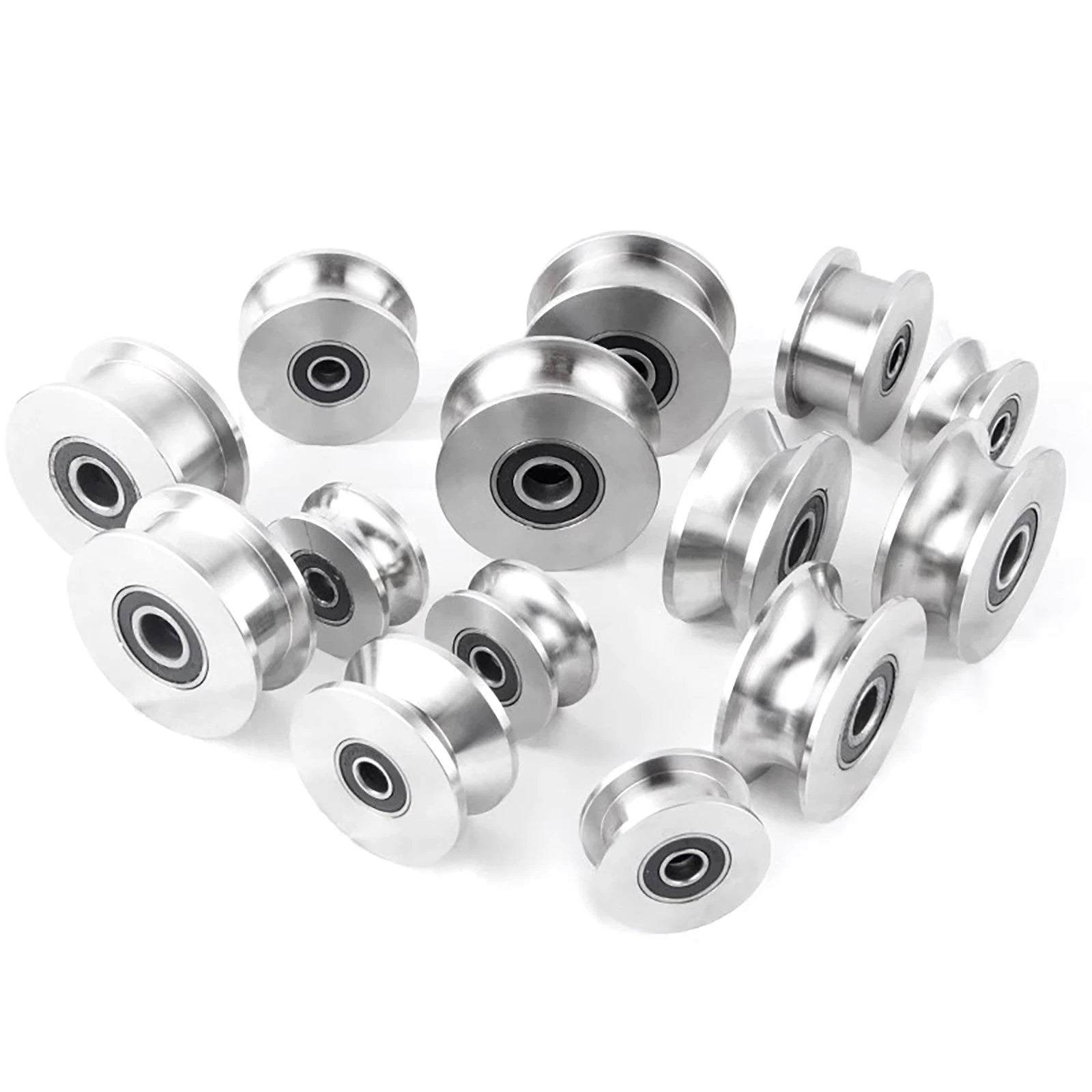 U/V/H Groove Pulley Wheel with Bearing OD 34-90mm for Rope or Wire Gym Pulley
