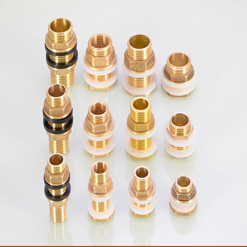 BSP Female Male Thread Water Tank Connector Bulkhead Hose Fitting 1/2" 3/4" ~ 2"