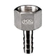 Stainless Steel Female Threaded Hose Barb Fittings — 1/4" to 3/4" NPT