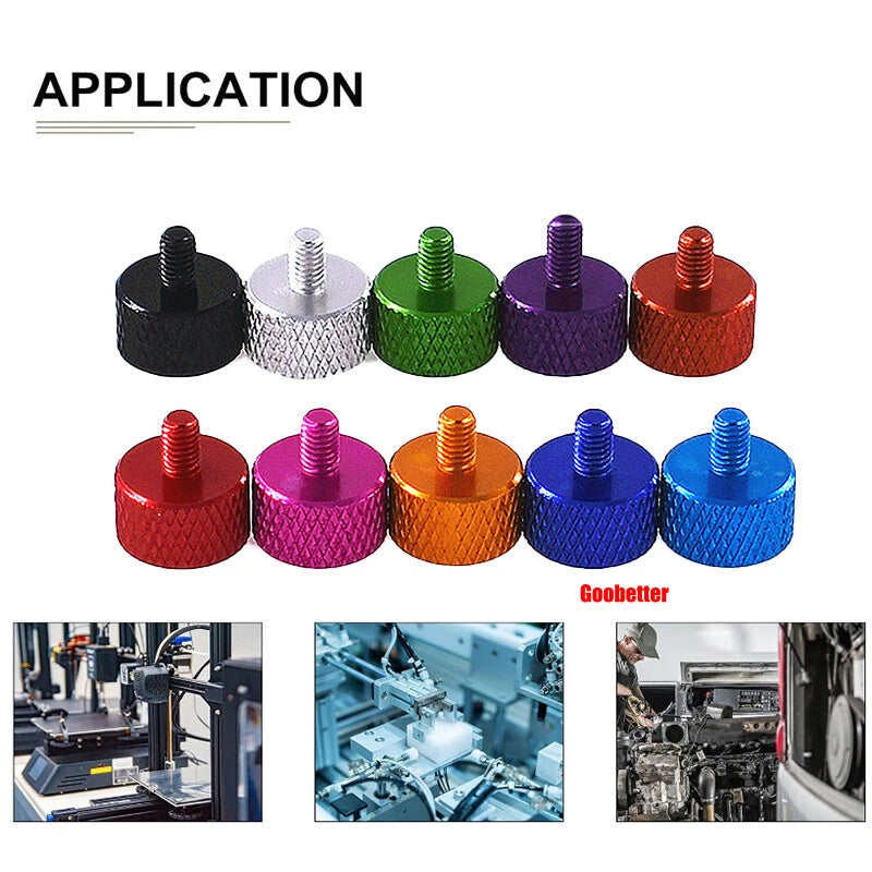 M3*35/40mm Knurled Thumb Screws Aluminum Alloy DIY Hand Tighten Grip Knob Bolts