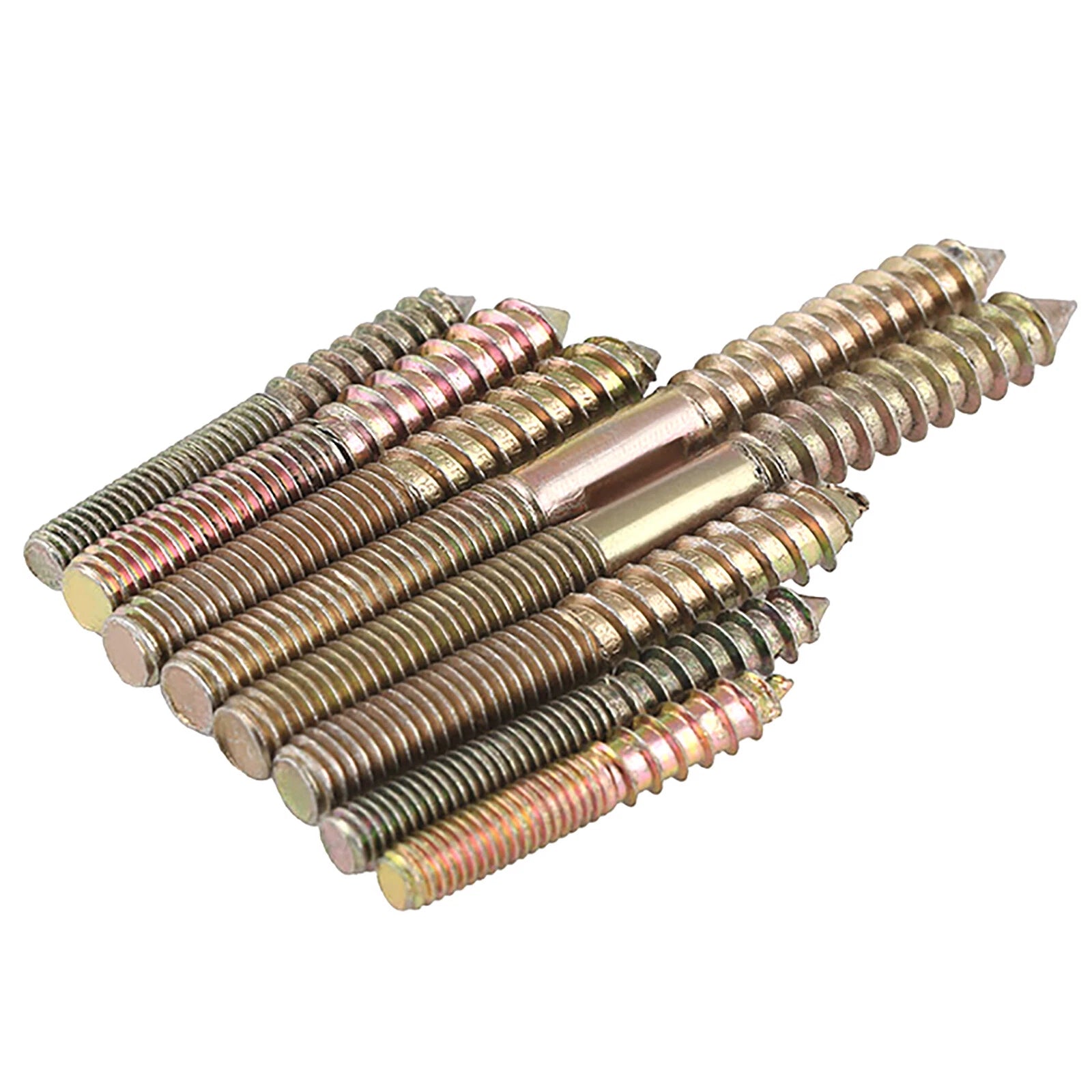 M6 M8 M10 4.8 STEEL WOOD TO METAL DUAL THREAD DOWEL SCREWS HANGER BOLTS