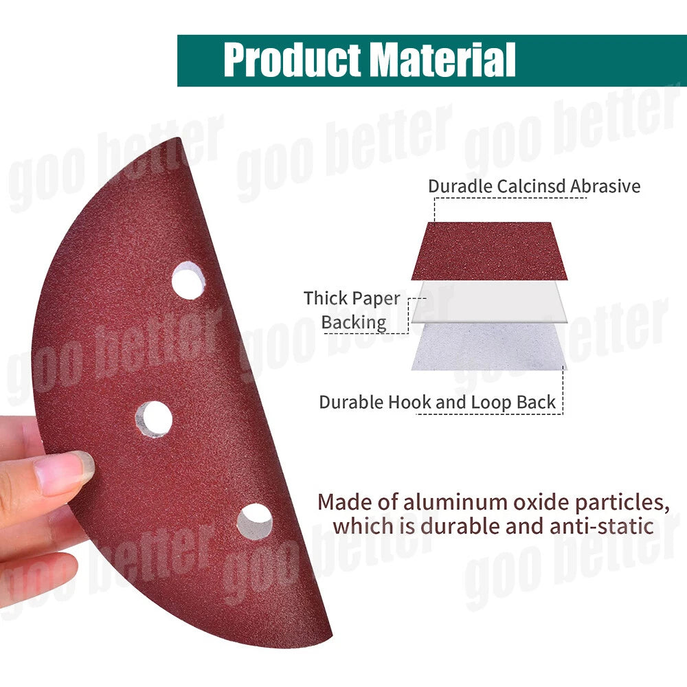 150mm 6 Inch  Sanding Discs 6 Hole Sandpaper 40-400 Grit Orbital Sander Pad