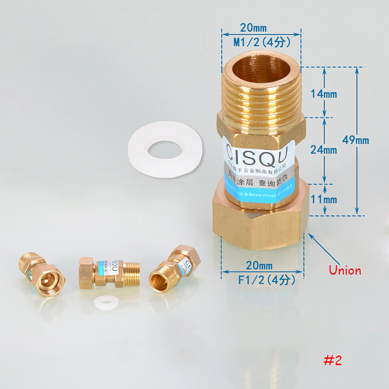 1/2" BSP Brass Pipe Fittings – Elbow, Tee & Union Coupler