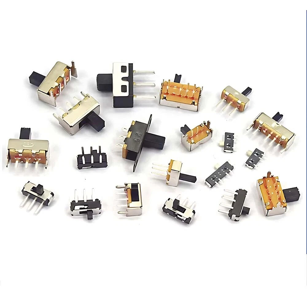 Miniature Slide Toggle Switch — 2/3-Position, Single/Double Row, Vertical & Horizontal, Through-Hole & SMD