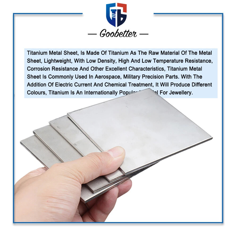 0.5/0.8/1/1.2~18mm Thick TA2 Pure Titanium Plate Ti Metal Sheet Board 100~200mm