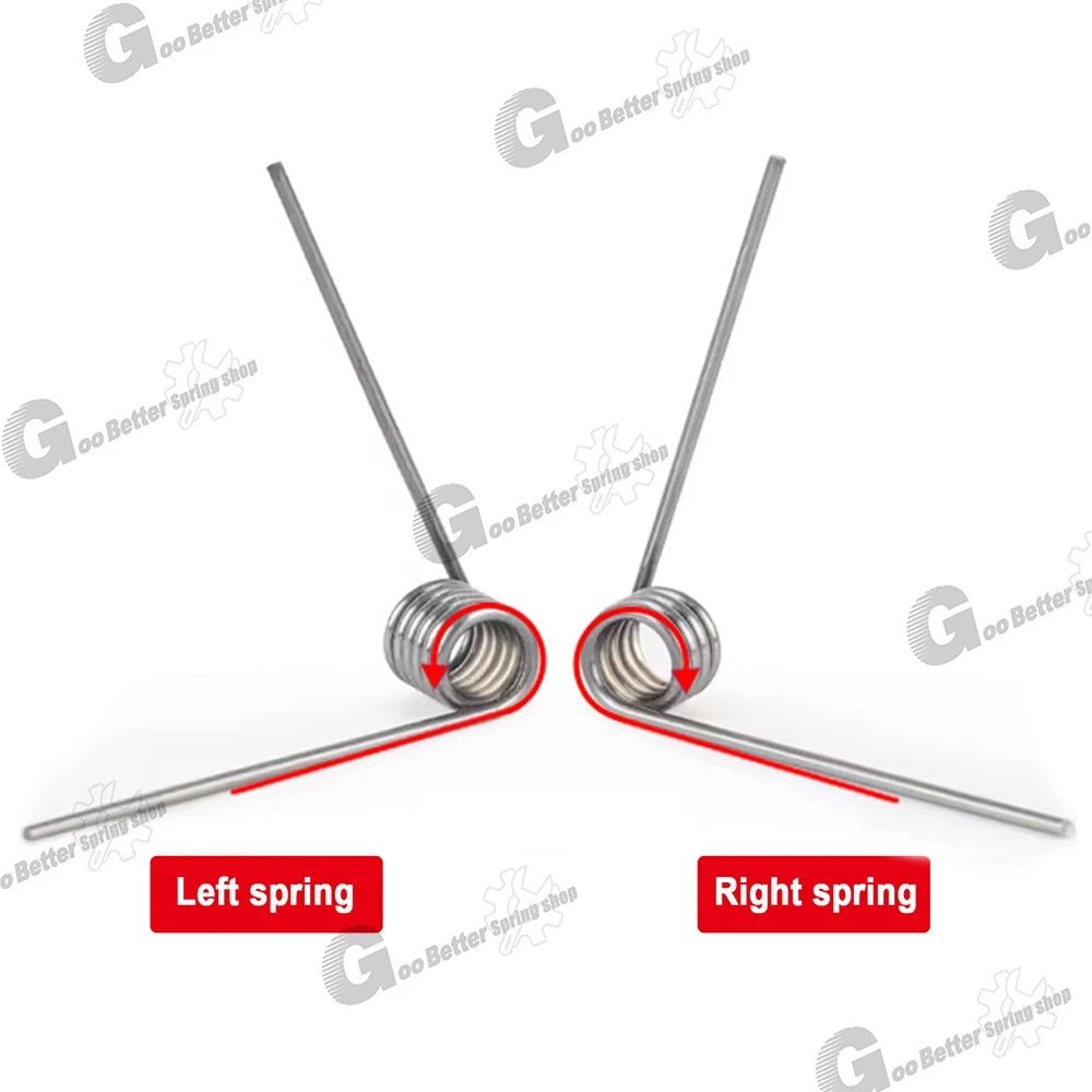 Torsion Spring (pack of 10), 1.6mm wire diameter, 8mm - 18mm OD, Right spring - HomeDIYer