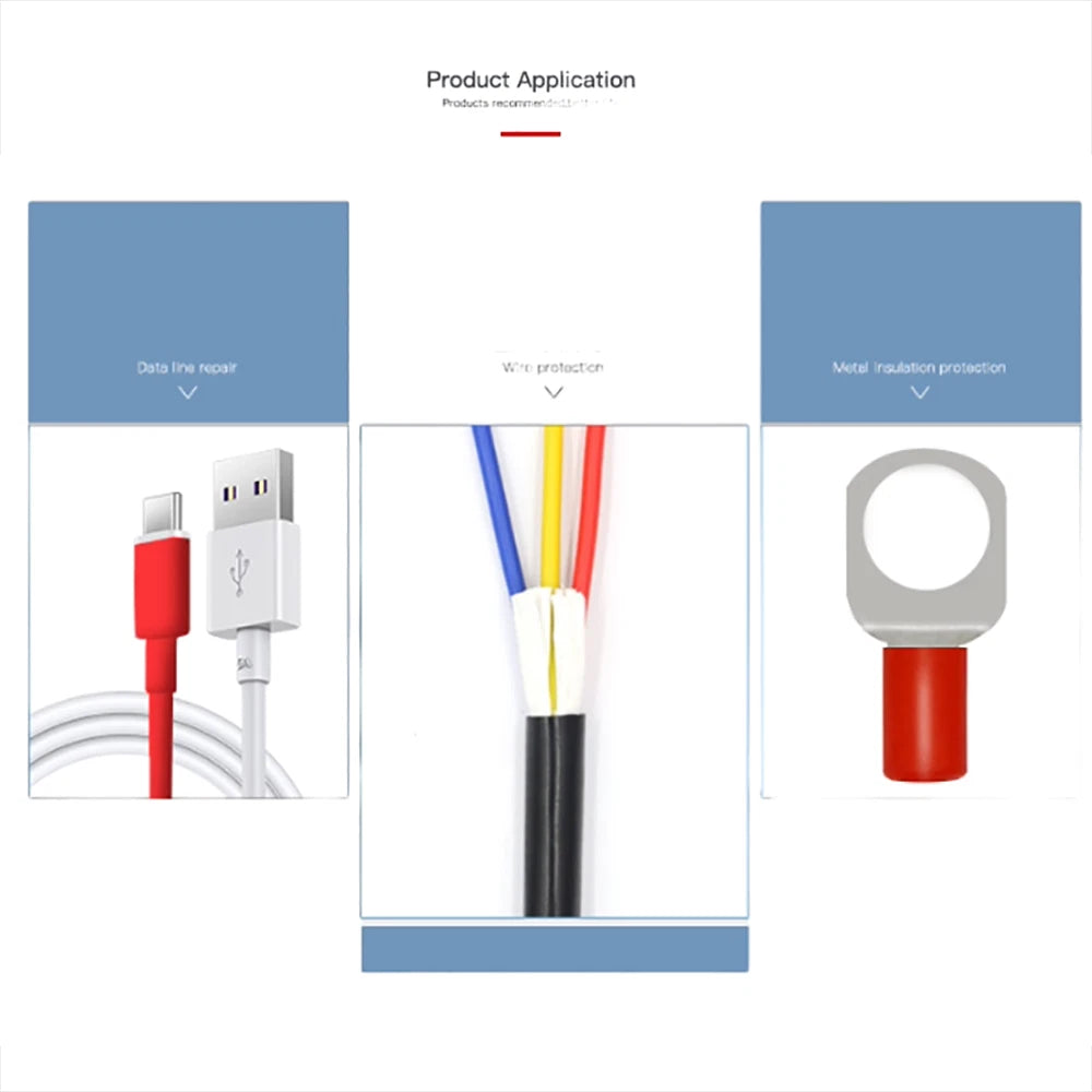 Heat Shrink Tubing 2:1 Ratio — 0.6mm to 70mm, 7 Colors, 1 Meter