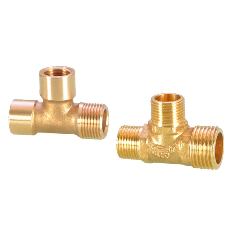 BSP Brass Tee Pipe Fitting – Male & Female Thread T-Shape Connector
