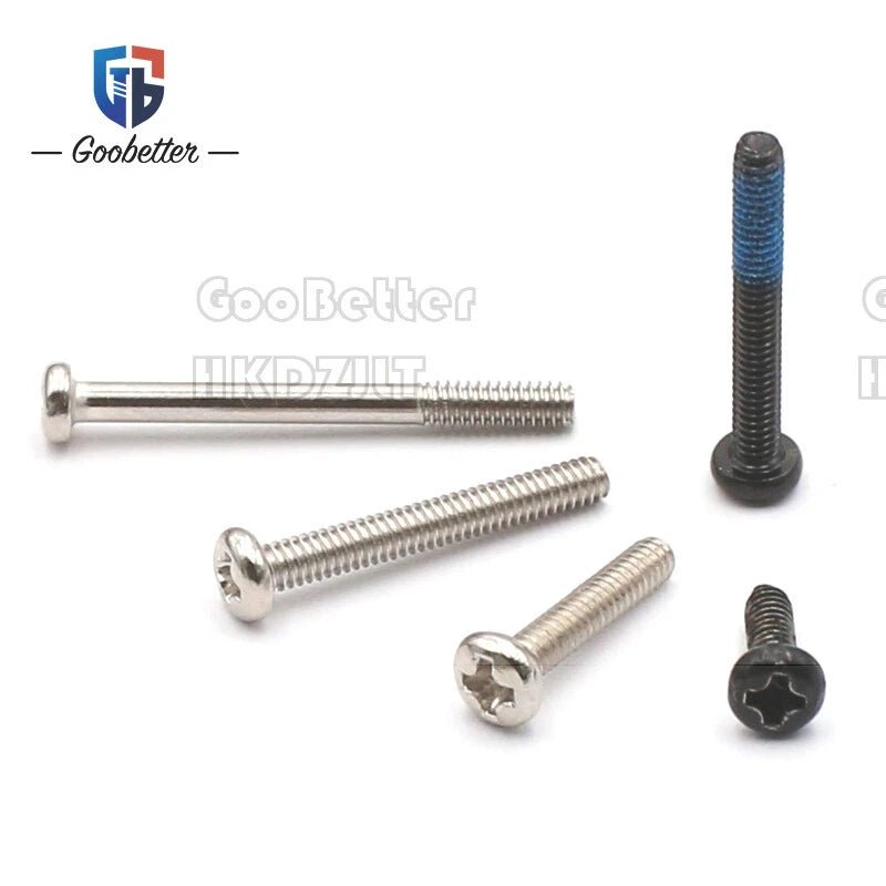 M2 Phillips Pan Head Machine Screws — 3 to 5.5mm, Carbon Steel & Stainless, 11 Finishes - HomeDIYer