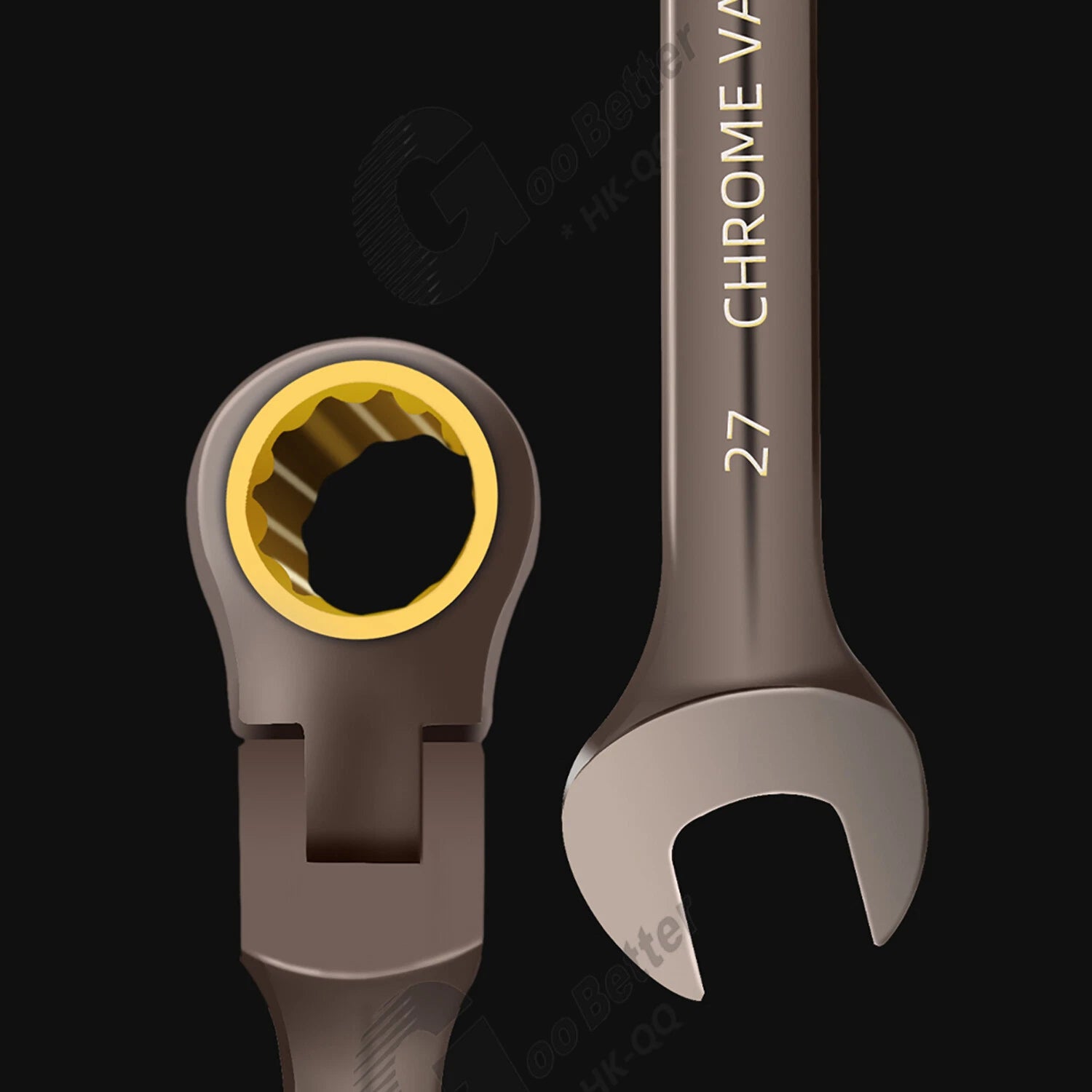 Ratchet Spanner Combination Fixed & Flexi 6 - 19mm 14 x Sizes Tool Wrench