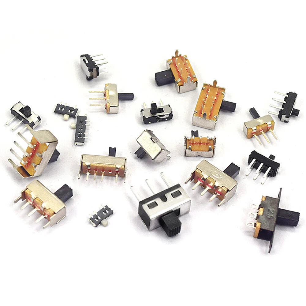 Slide Toggle Switch SS SK MSK MSS Series — 2/3-Way PCB Slide Switch, 3–8 Pin, Single & Double Row