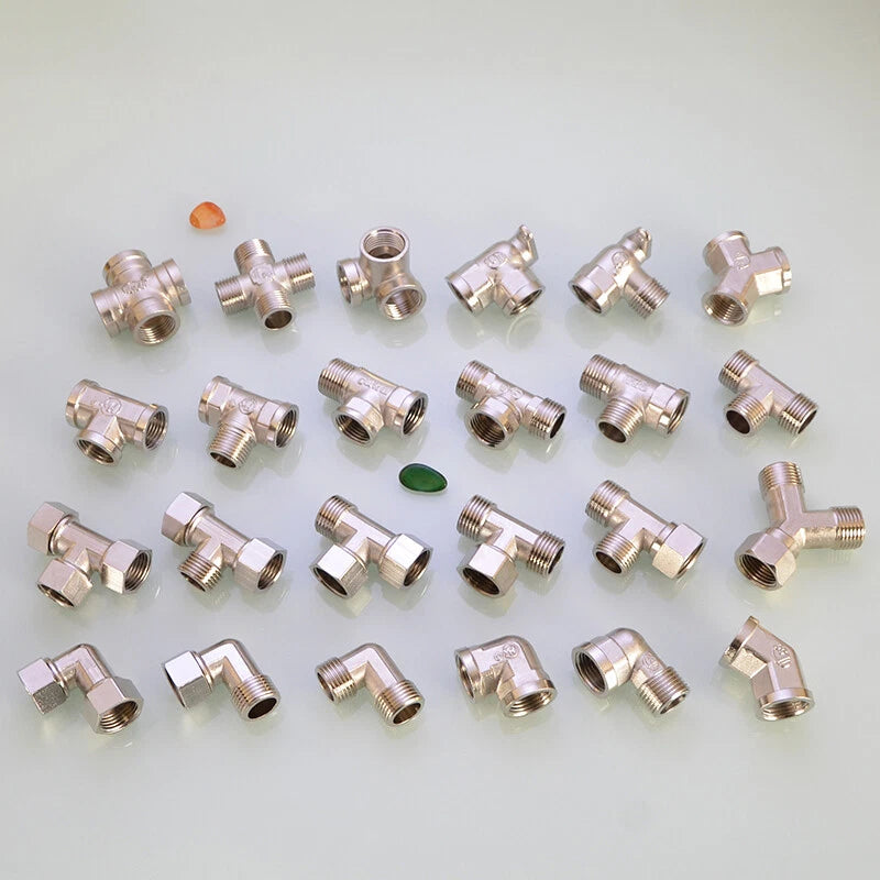 1/2" Copper Tee Elbow Diverter Valve Adapter — Hose & Shower Connector (24 Styles)