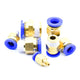 Pneumatic Push-In Fittings — 4mm to 16mm Hose Tube Quick-Release Connectors