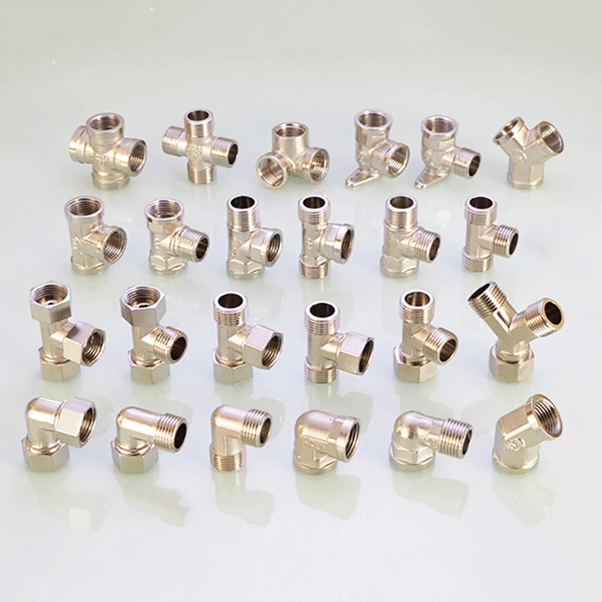 BSP 1/2" Brass Pipe Fittings – Tee, Elbow, Cross & Y-Connector