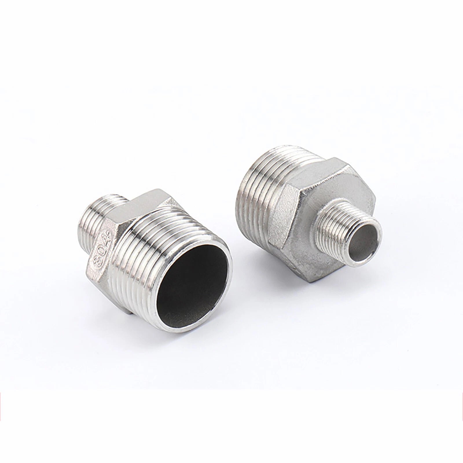 BSP Male to Male Reducing Hex Nipple 304 Stainless Steel Pipe Connector