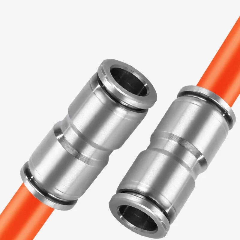 Stainless Steel Pneumatic Push Fit Connector Elbow Tee Straight Air Hose Tube