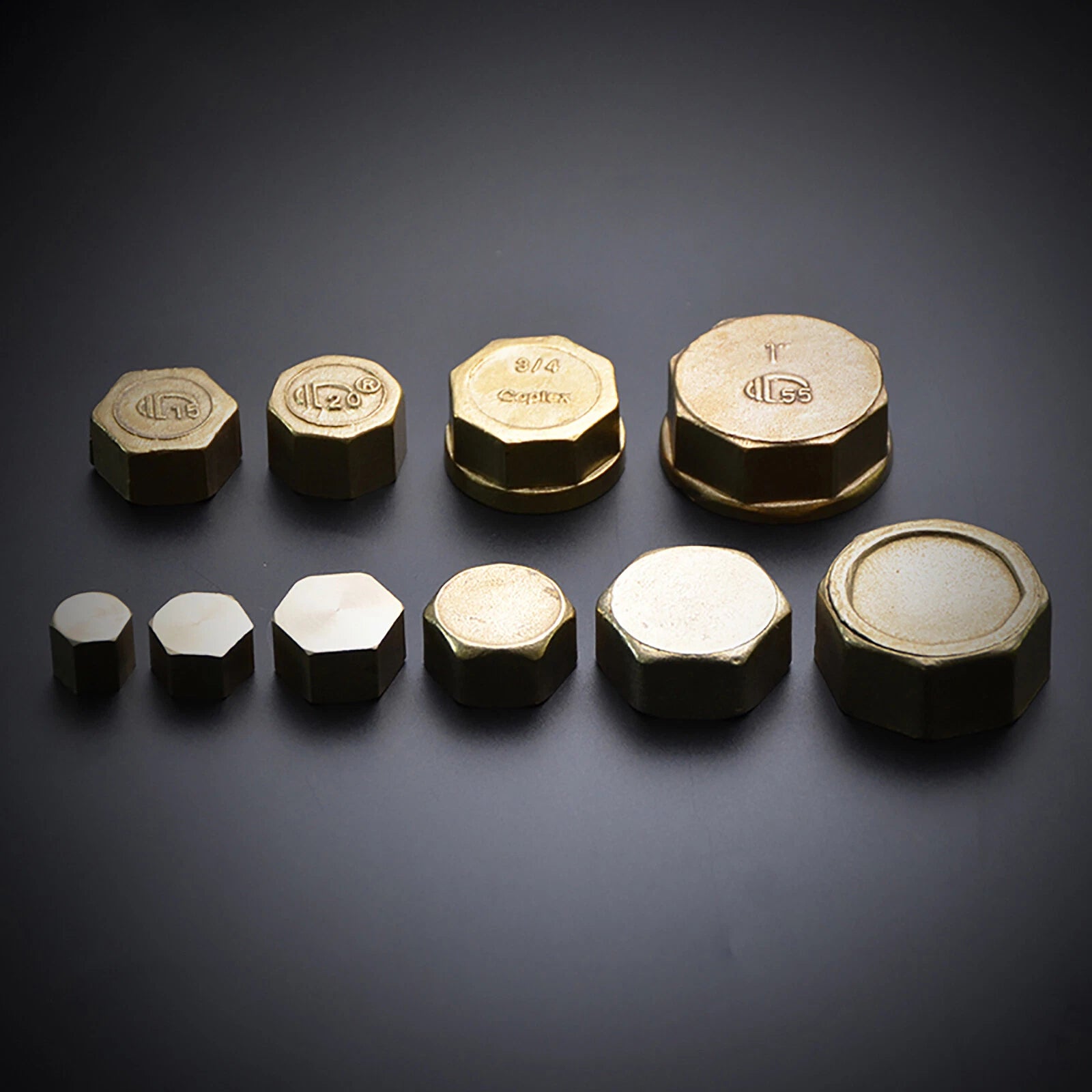 Brass Female BSP Blanking Cap Stop End Pipe Fittings — 1/8" to 1" Hex & Octagonal