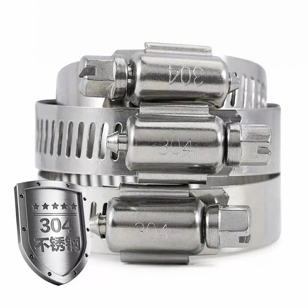 Hose Clamp Large Adjustable Jubilee Clips with Fasteners 304 Stainless Steel