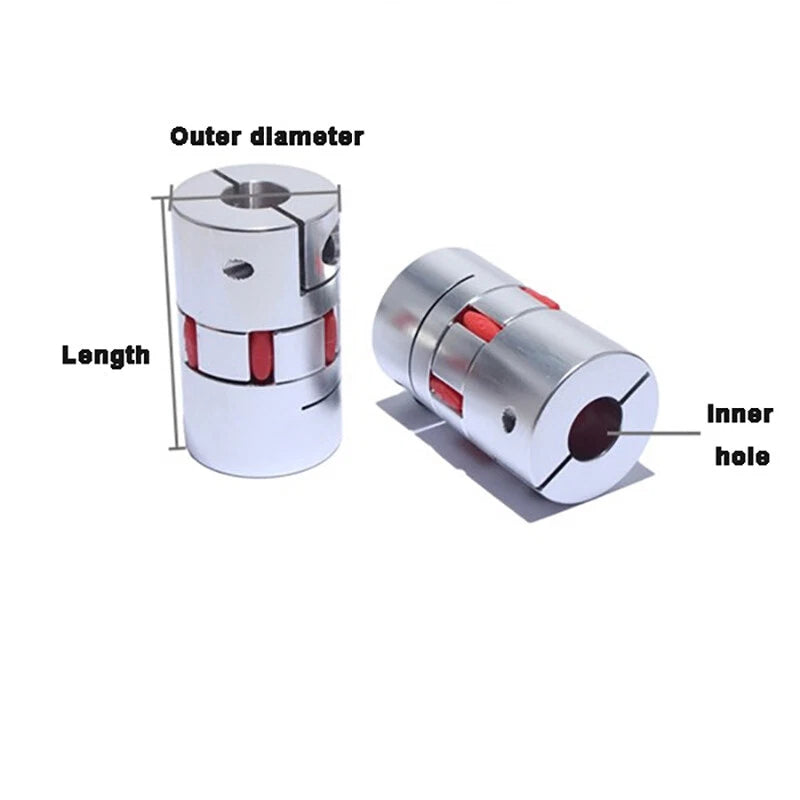 CNC Shaft Coupler Flexible Plum Spider Jaw Coupling Stepper Motor D14mm - 150mm