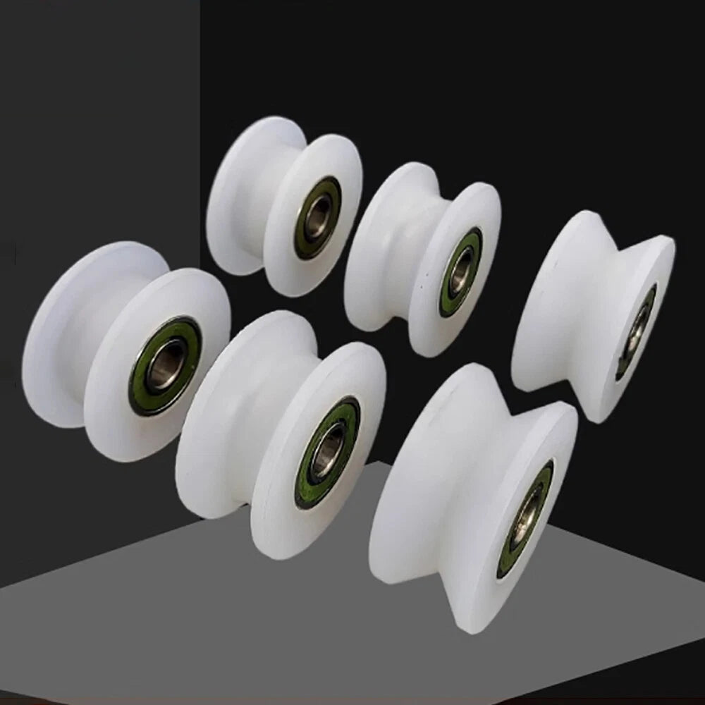 OD 30-85mm Nylon Pulley Wheel with Ball Bearing U/V/H Groove for Door and Window