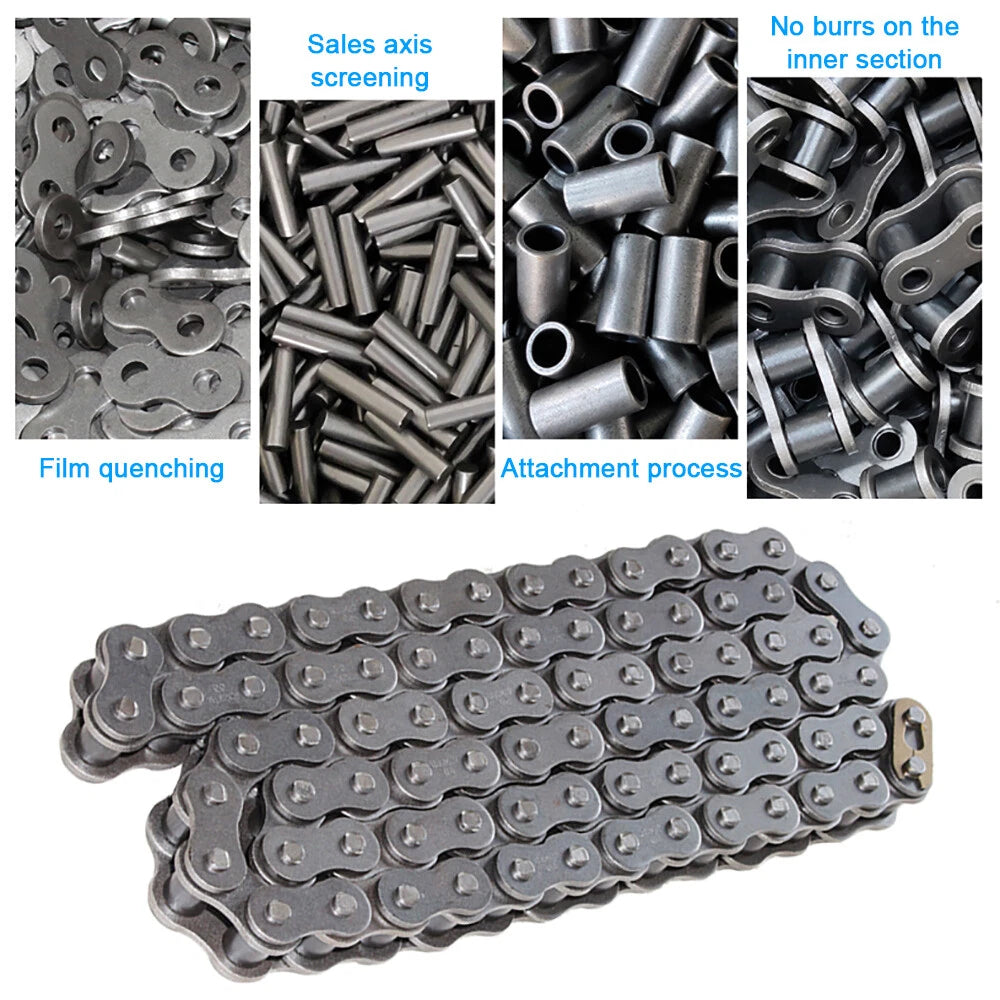 Roller Chain Single Row-Double Row Transmission Chain Manganese Steel 04C 06B