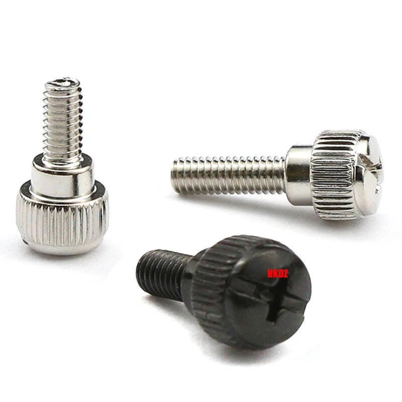 M3~M6 Phillips Carbon Steel Step Knurled Thumb Screws | Hand Grip Knob Bolts - HomeDIYer