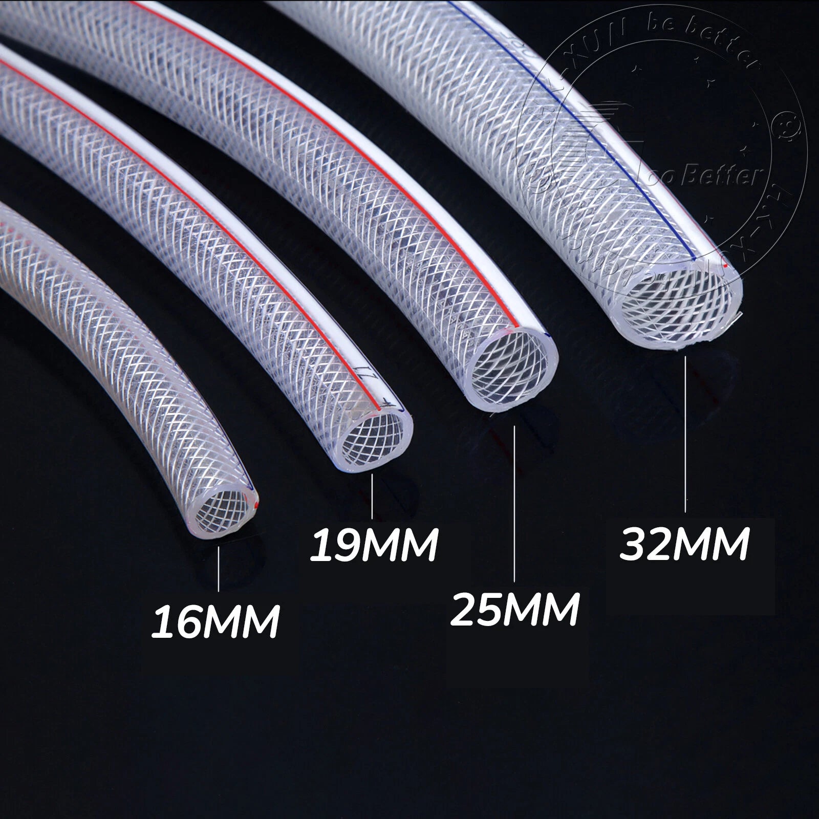 PVC Flexible Braided Tubing — Fish Pond, Hydroponics & Garden Water Hose