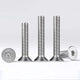 M8 M10 Countersunk Socket Head Screws – 304 Stainless Steel A2, Fully Threaded, 10–150mm