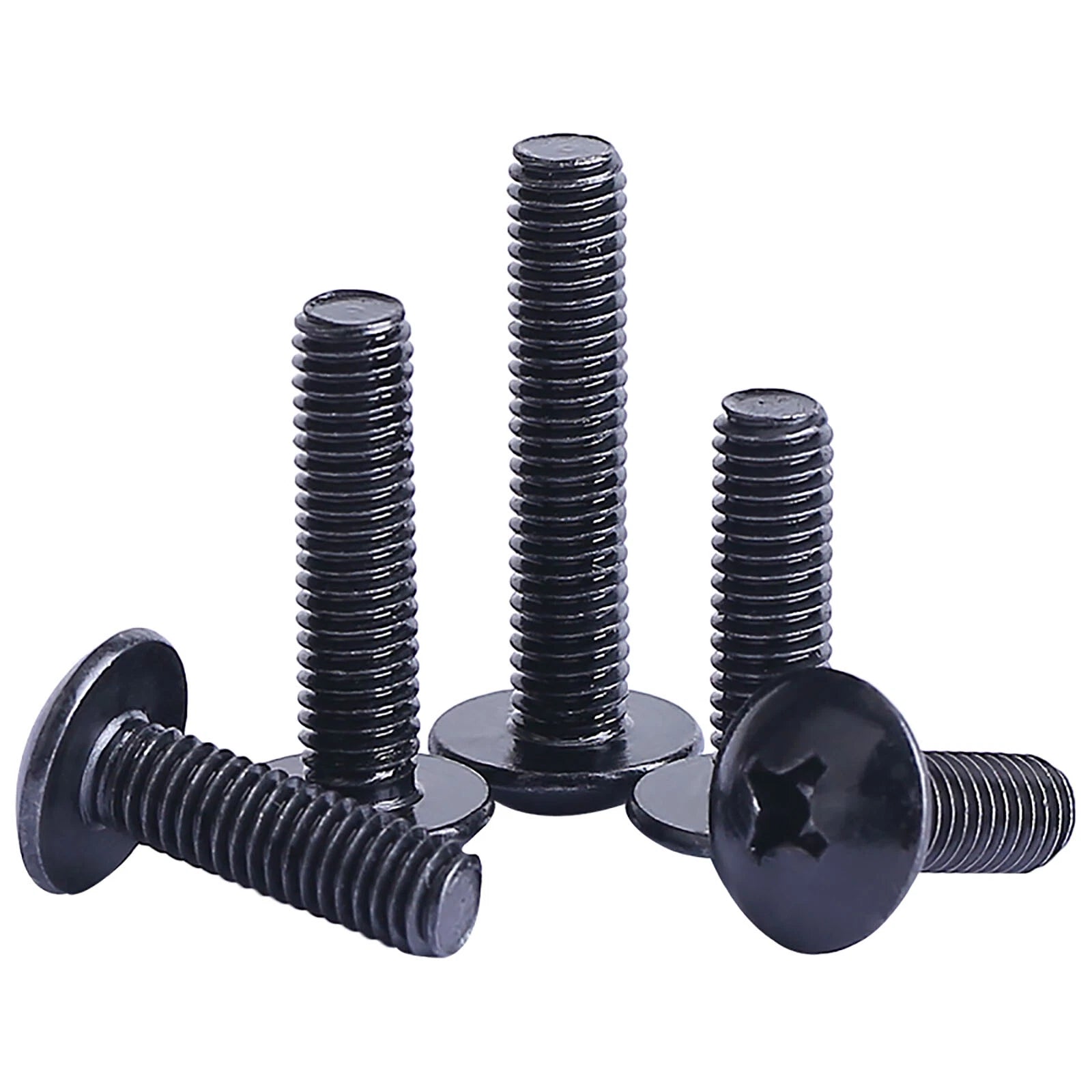 GooBetter Fastener Black Phillips Machine Screws – Pan & Truss Head Zinc-Plated Steel M3 to M6