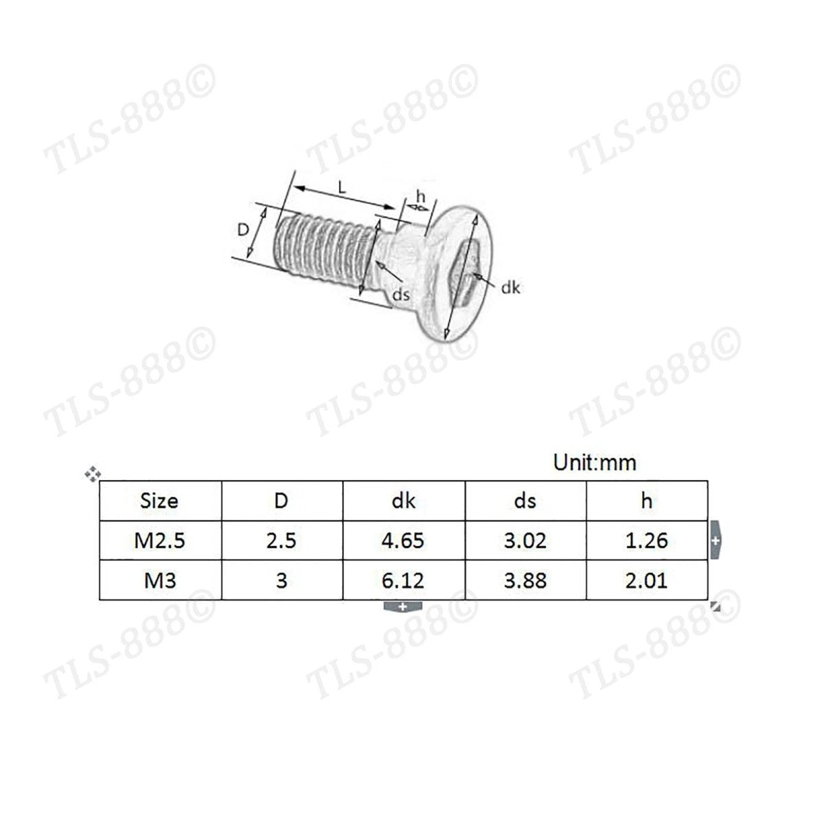 M2.5 M3 Hex Socket Shoulder Screws — Step Positioning Bolts, Grade 12.9 - HomeDIYer