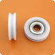 U Groove Nylon Plastic Pulley Deep Groove Ball Bearing Wheel 625ZZ 5x21x7mm