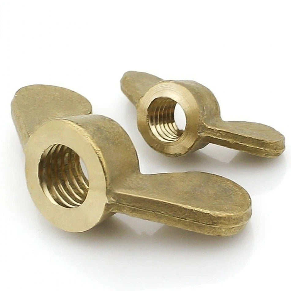 M3-M12 SOLID BRASS BUTTERFLY WING NUTS TO FIT METRIC COARSE BOLTS/SCREWS