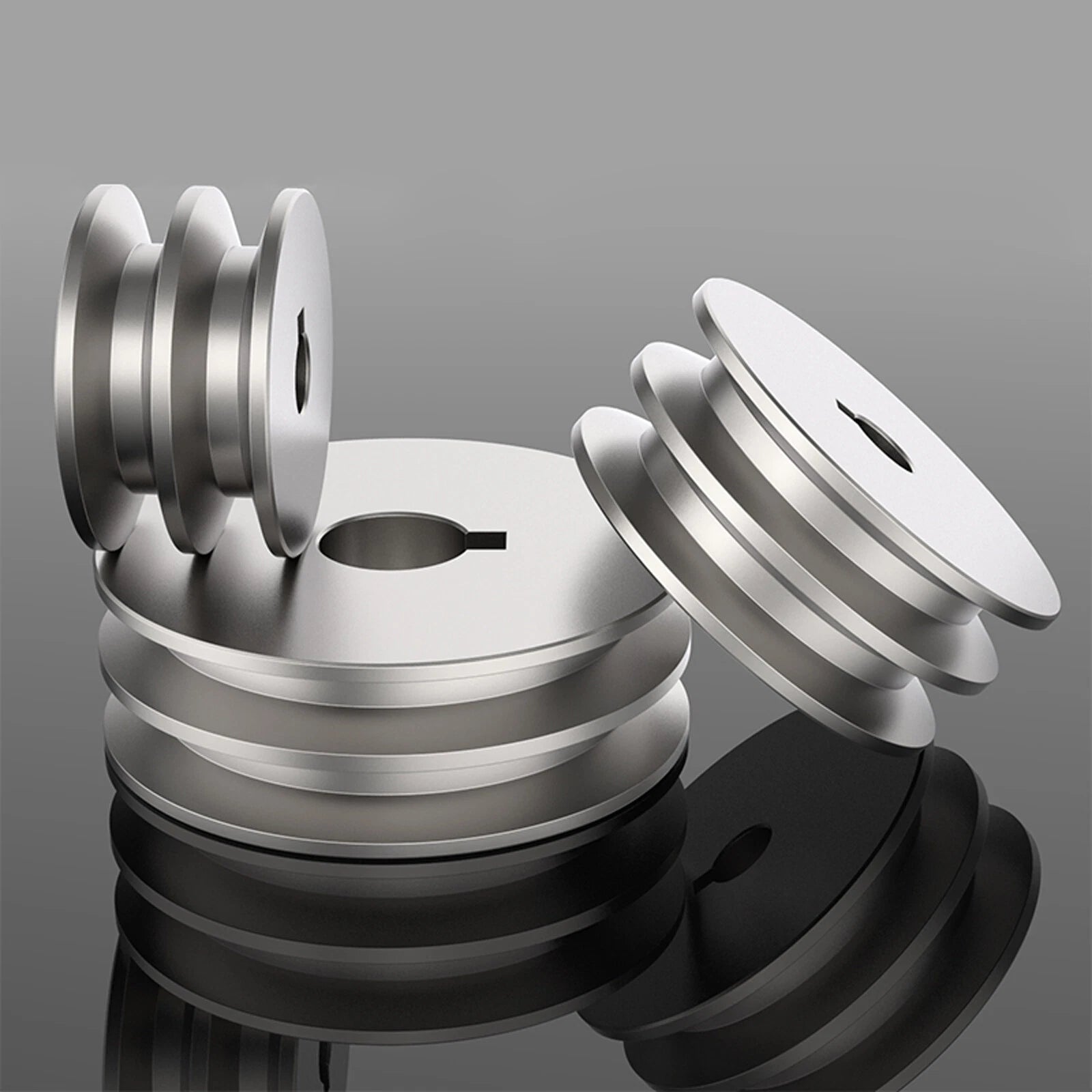 Iron Casting Double V-Groove Drive Pulley For B-Section V-Belt Pulleys Ø60-200mm