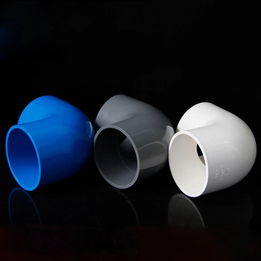 20-110mm PVC Plastic Pipe Fittings 90° Elbow Connector Sleeve Adhesive Coupling