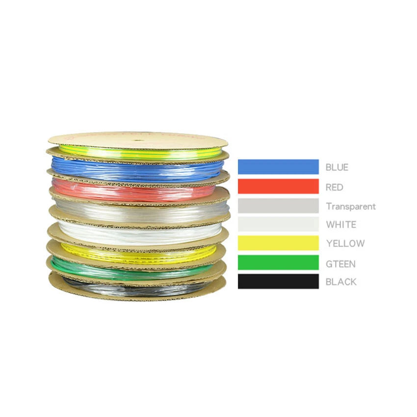 Colored Heat Shrink Tubing 2:1 — φ11mm to φ15mm, 7-Color Wire Sleeving Kit