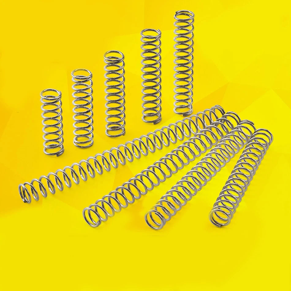 5pcs Wire Dia.0.5-1.5mm Length 60-100mm 304 Stainless Steel Compression Spring
