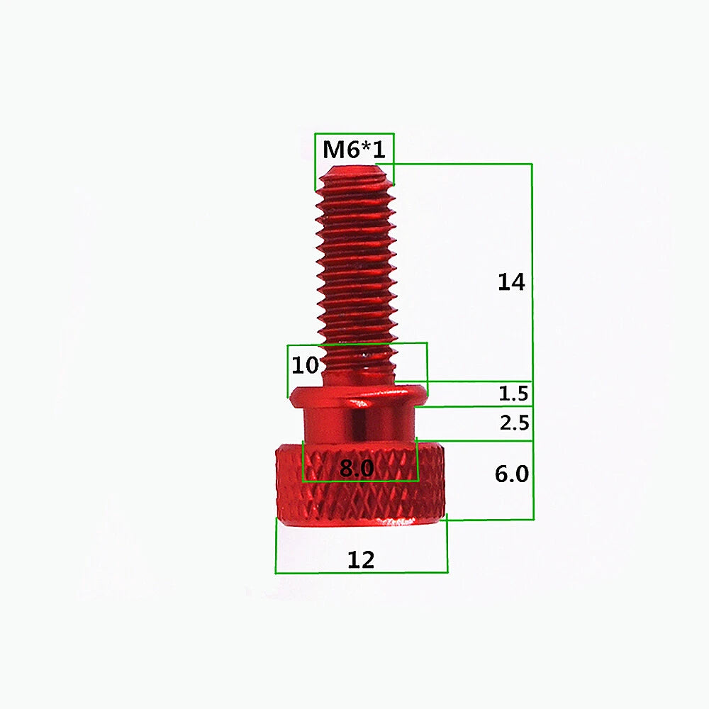 M6 x14mm Grip Knob Bolt Knurled Thumb Screw Flat Thumb Screws Hand Tighten Screw