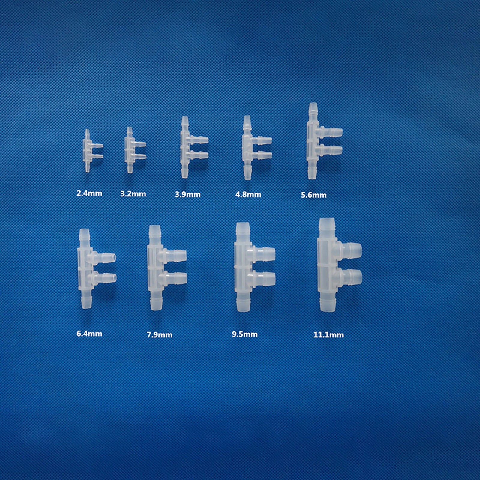 X Cross T Type 4 way Pipe Hose Connector Fittings Tubing Barbed Joiner Plastic