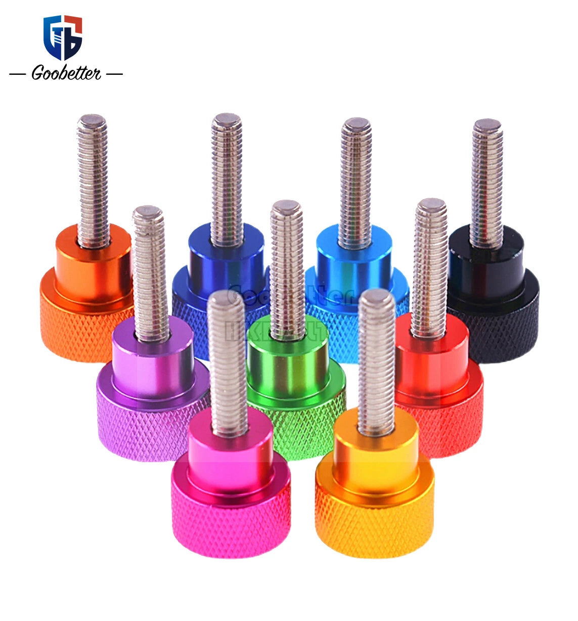 M10 Knurled Thumb Screws – Stainless Steel & Anodized Aluminum Hand Grip Knob Bolts