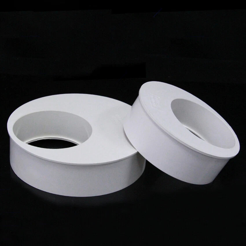 50mm-160mm PVC Pipe Eccentric Reducing Bushing Fittings Connector Joints White