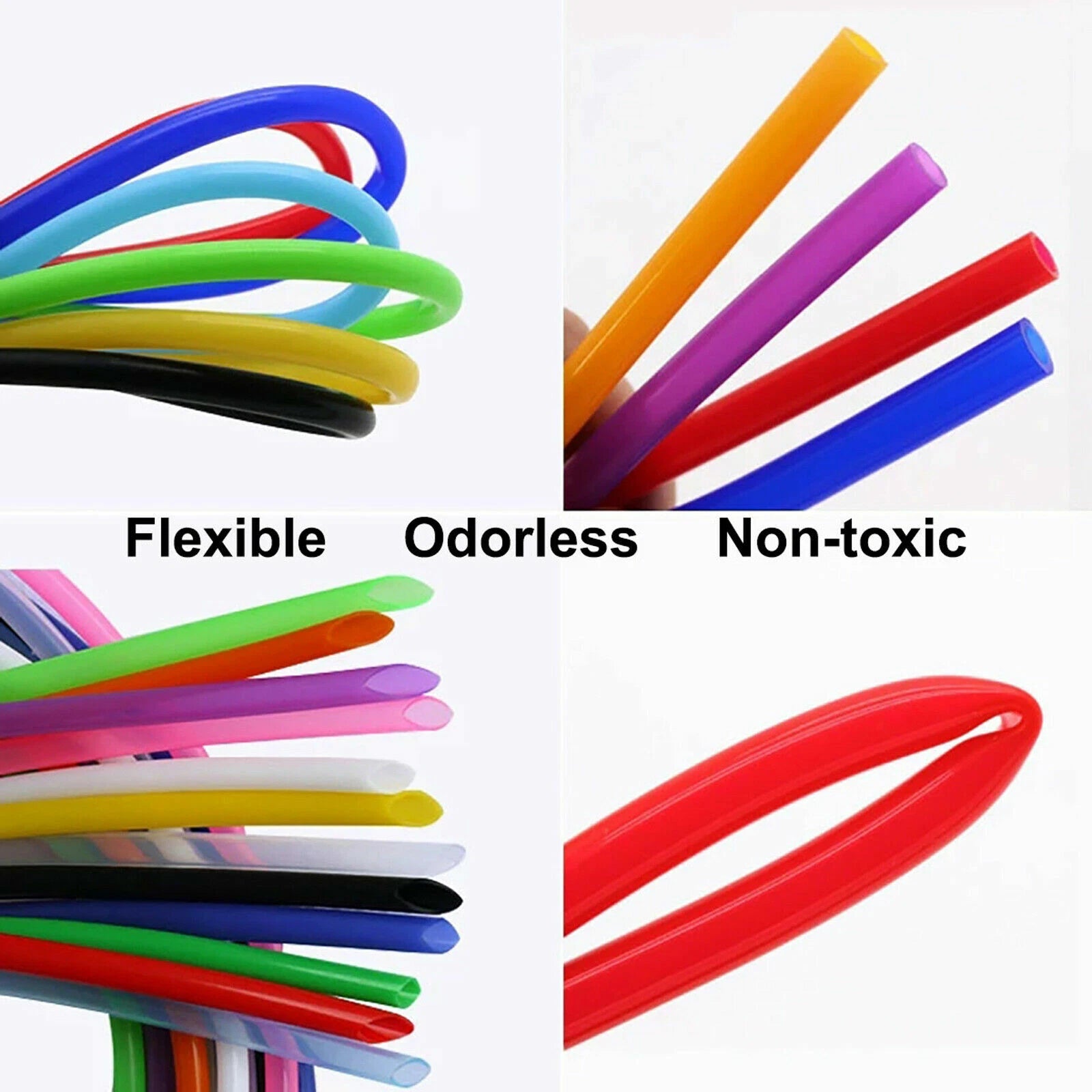 Colorful Food Grade Silicone Tube Beer Milk Soft Rubber Hose Pipe 2mm~10mm