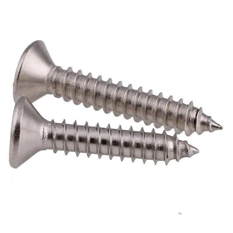 M2.2 M2.6 M3 Flat Head Self Tapping Screws – 304 Stainless Steel, Phillips Drive