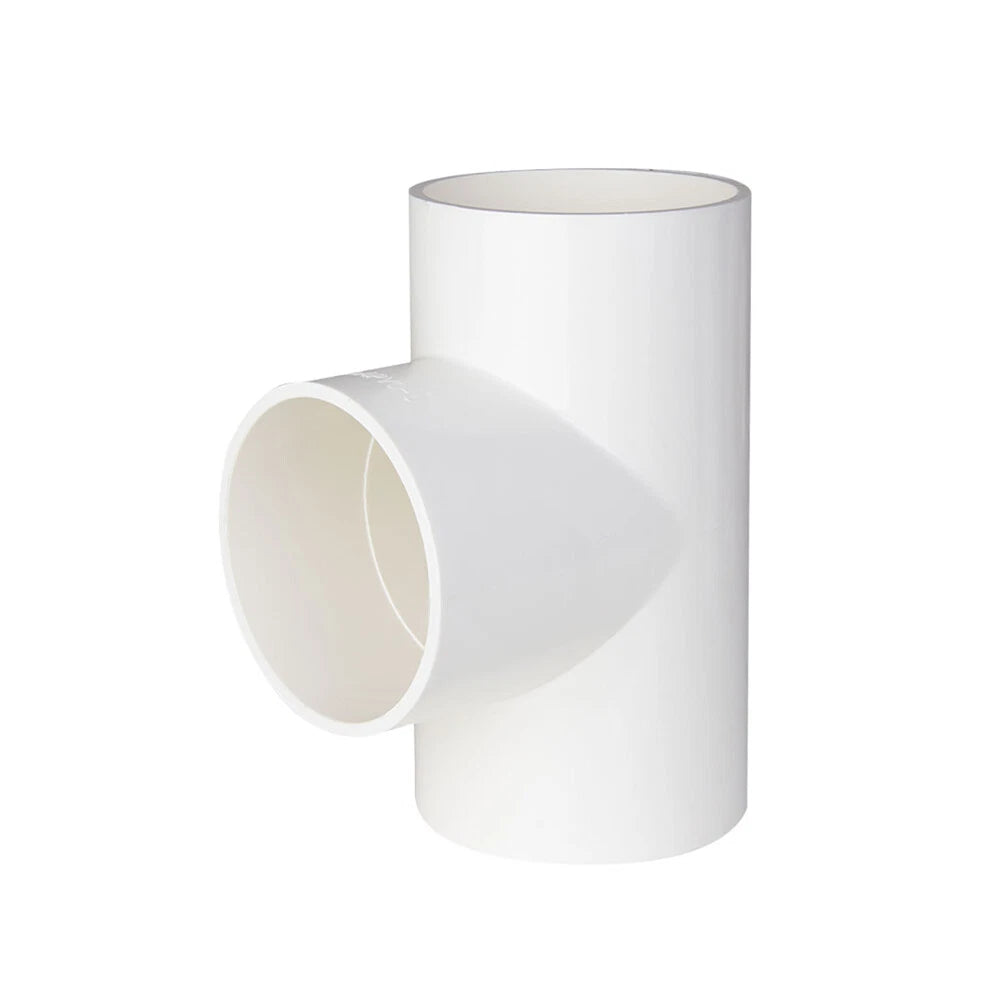 PVC Pipe Fitting Tee Socket ID 16-160mm T Piece Connector Adhesive Pipe Fittings