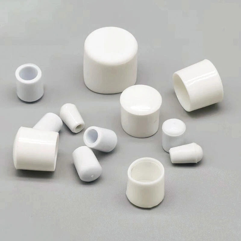 Goobetter Round PVC Rubber End Caps – 2.5mm to 19mm (Black, White, Transparent)