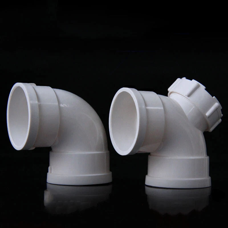 PVC Drain Pipe Connector Inspection Port Drainage Tube Fittings Reducer Adapters