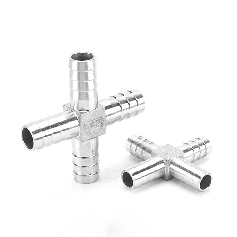 Stainless Steel Barb Hose Fittings — Straight, Elbow, Tee, Y-Piece & Cross