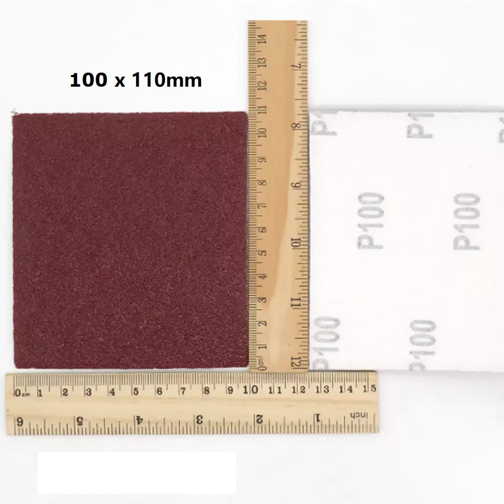Red Square Sandpaper 40-400 Grit Sand Paper Hook Loop Size 90*182mm 100*110mm