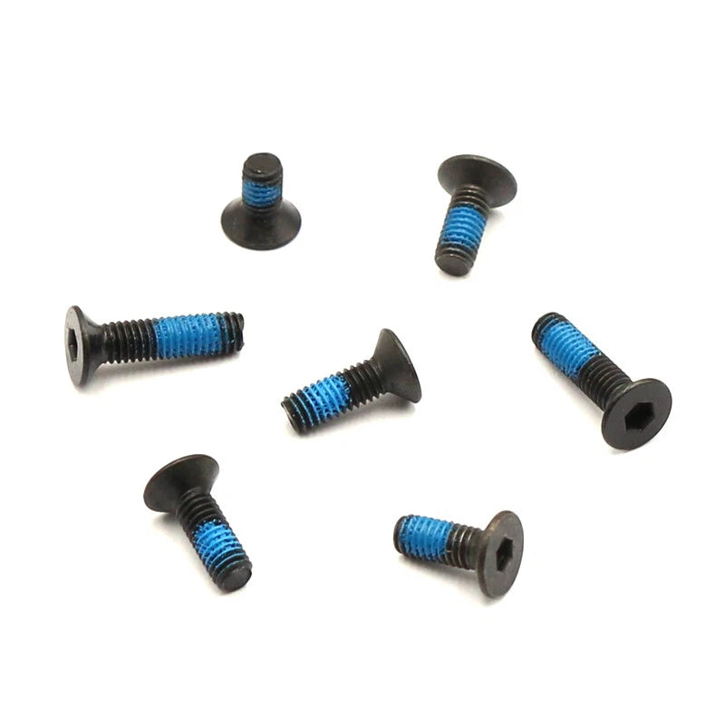 M2.5 M3 Hex Socket Countersunk Machine Screws Black & Blue Rustproof 6–20mm