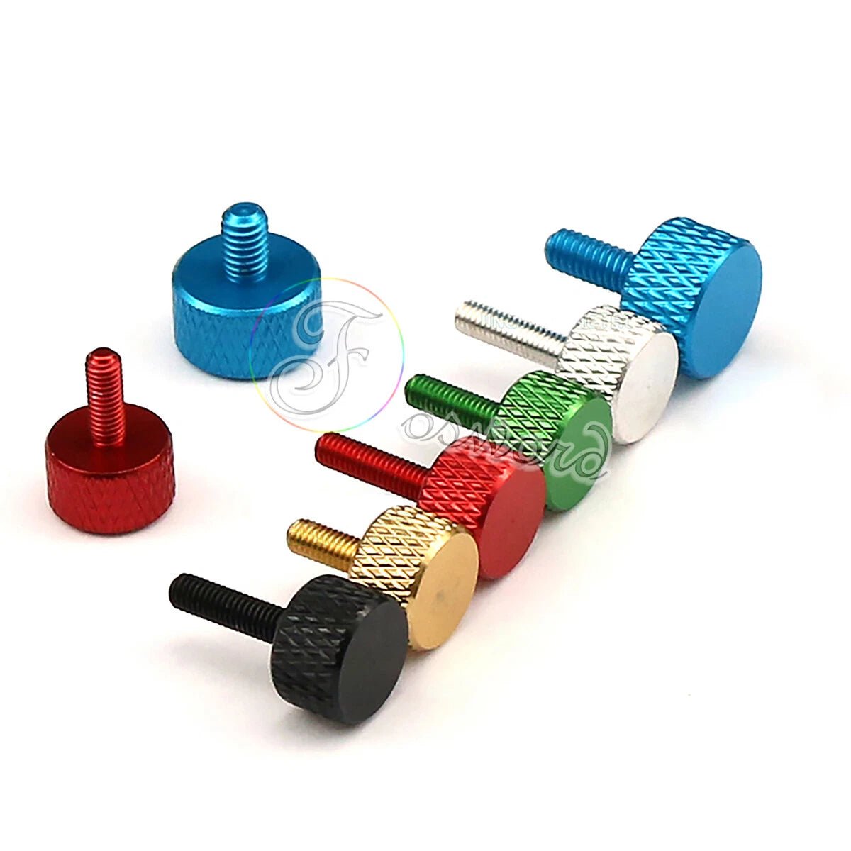 Aluminum Alloy Flat Knurled Thumb Screws | Gold | M3–M6 & 6 - 32 | PC Case Hand Knob Bolts - HomeDIYer