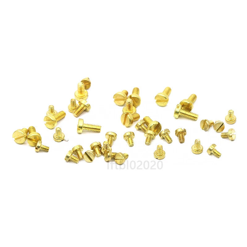 M1.2–M3 Brass Slotted Cheese Head Machine Screws — DIN 84 / ISO 1207